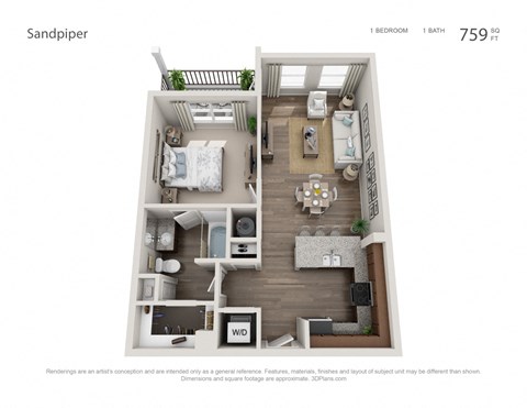 Sandpiper Floor Plan  at Echo Lake, Bradenton